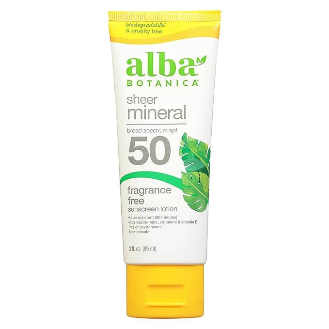 4 Alba Botanica Sheer Mineral Sunscreen Lotion SPF 50 image