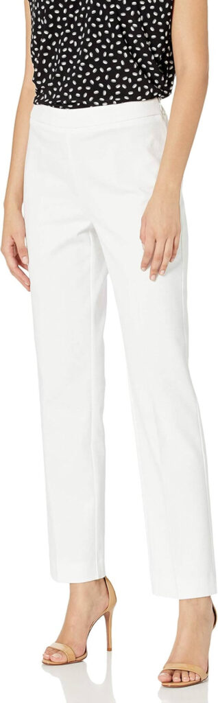 9. Best Side Zip Anne Klein Womens Cotton Pique Side Zip Pant image