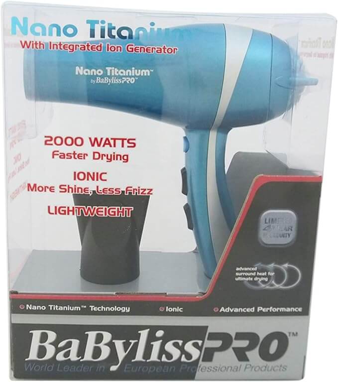 6. BaBylissPRO Nano Titanium Hair Dryer image